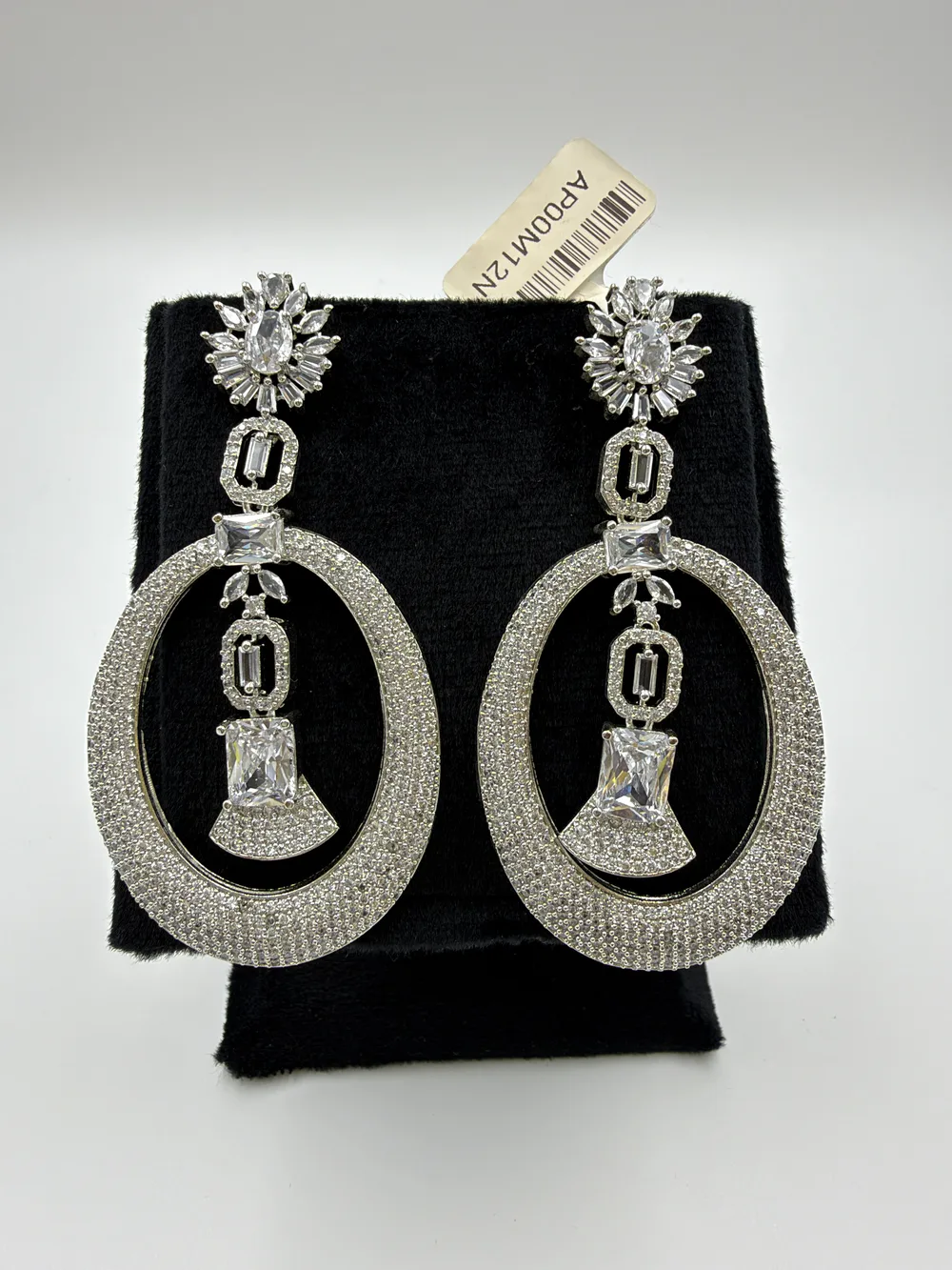 Diamond Rhodium Earrings 4